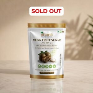 of earth monk fruit sugar with erythritol | zero glycemic index, low calorie sugar substitute | 1:1 sugar replacer for tea, coffee, drinks, cooking & baking | plant based monk fruit sweetener | keto, vegan & diabetic friendly | 400g