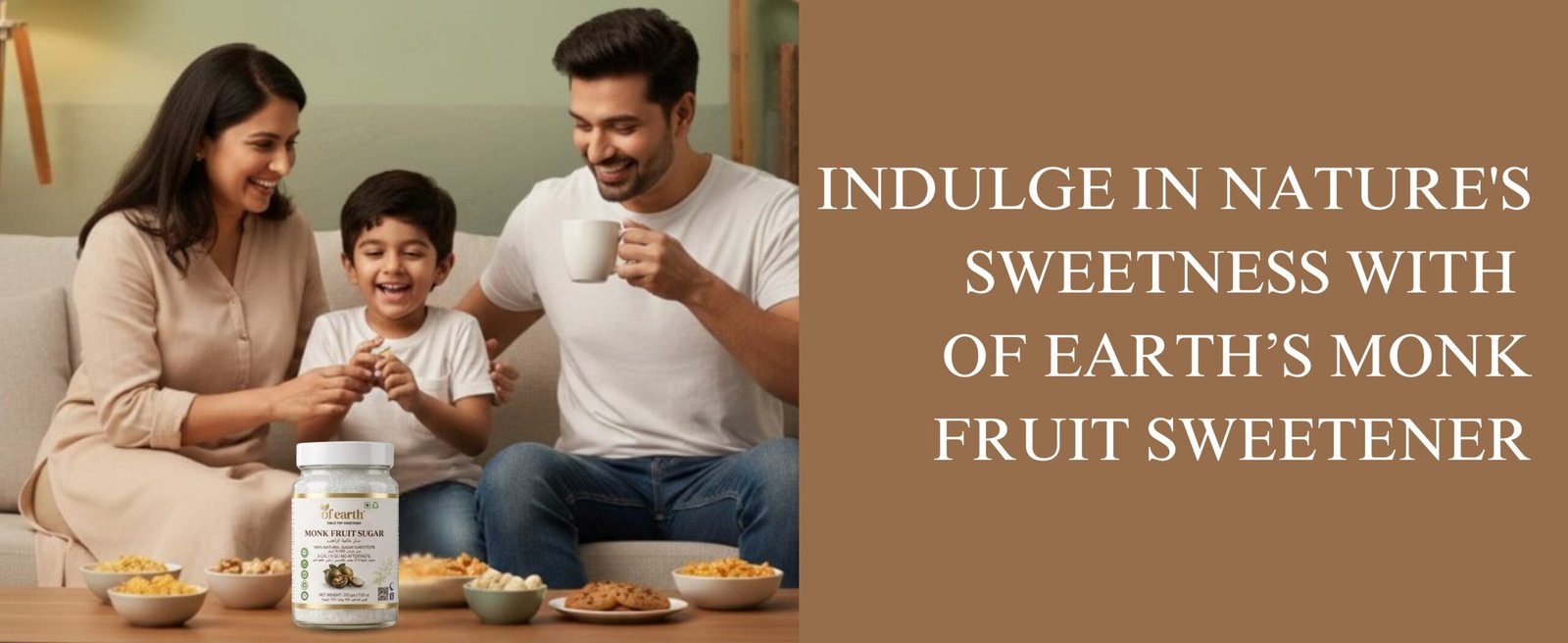 of earth monk fruit sugar | zero calorie sugar substitute | 1:1 sugar replacer for tea, coffee, drinks, cooking & baking | keto & diabetic friendly | 400g