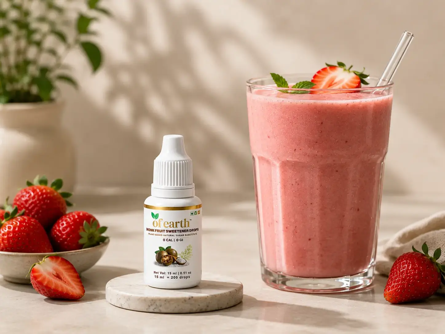 Of Earth – Natural Sweeteners for Better Everyday Living dropper appication image 2