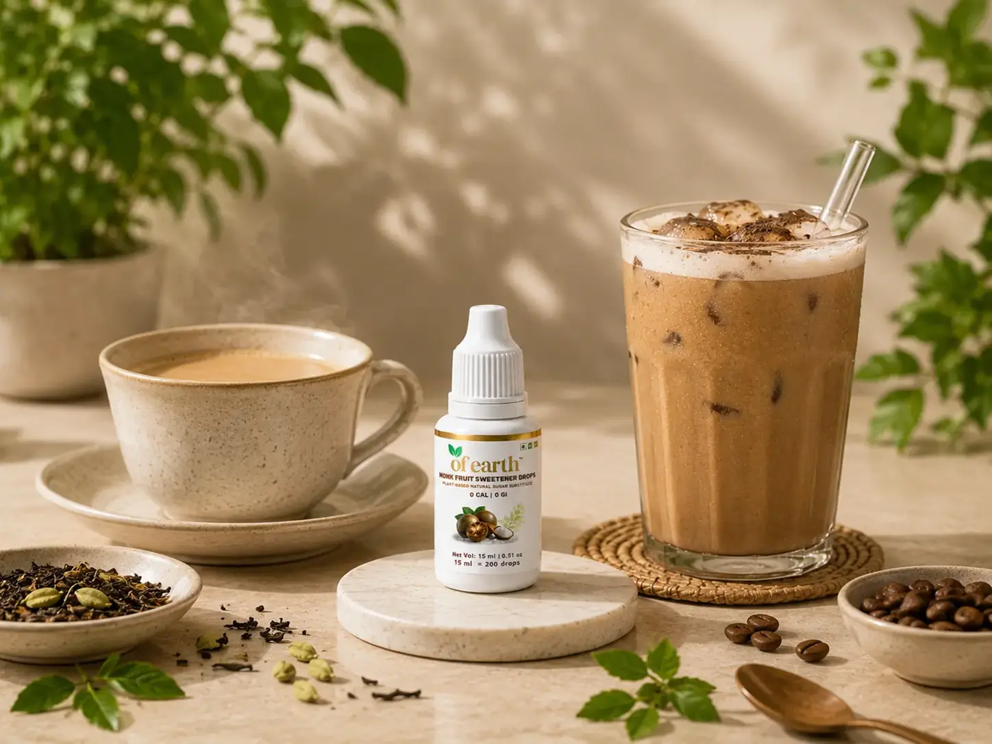 Of Earth – Natural Sweeteners for Better Everyday Living dropper application image 1